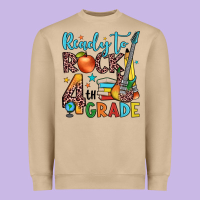 Ready To Rock 4th Grade Heavyweight Sweatshirt Designed By Jahusdesignshop