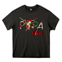 Asphalt Papa Claus With Long Horn Western Christmas Heavy Core Tee - RanaPortraitStore