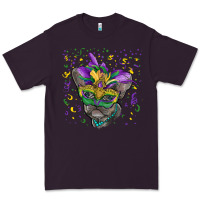 Plum Mardi gras mask french bulldog Premium Tee - RanaPortraitStore