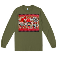 Army Green ladybug gnomies Long Sleeve Tee - BarkalooDesign