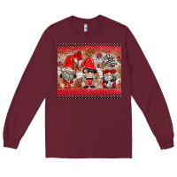 Burgundy ladybug gnomies Long Sleeve Tee - BarkalooDesign