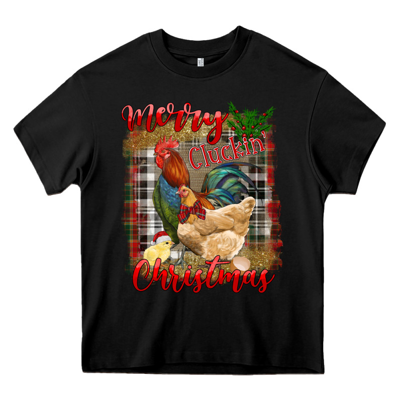 Merry Cluckin' Christmas Heavy Core Tee by RanaPortraitStore | Teevron