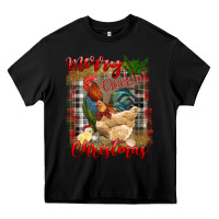 Black Merry Cluckin' Christmas Heavy Core Tee - RanaPortraitStore