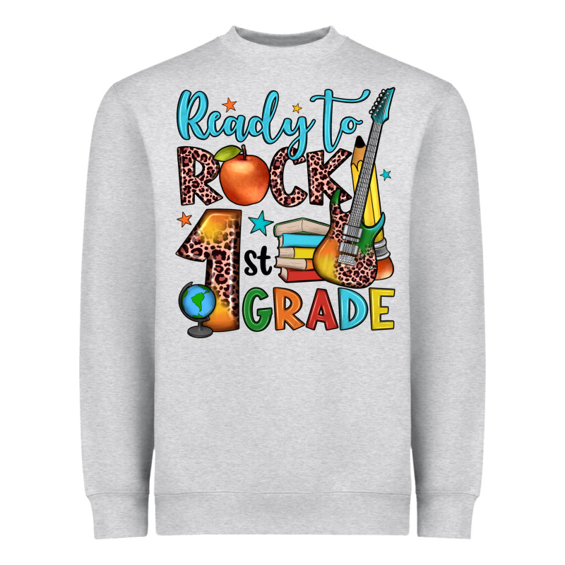 Ready To Rock 1st Grade Heavyweight Sweatshirt by JahusDesignShop | Teevron