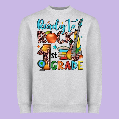 Ready To Rock 1st Grade Heavyweight Sweatshirt Designed By Jahusdesignshop