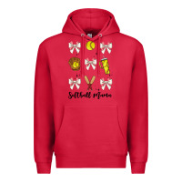 Cardinal softball coquette bow Premium Hoodie - JahusDesignShop