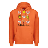 Carrot softball coquette bow Premium Hoodie - JahusDesignShop