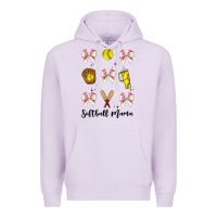 Lilac softball coquette bow Premium Hoodie - JahusDesignShop