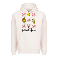 Pale Pink softball coquette bow Premium Hoodie - JahusDesignShop