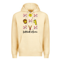 Pina Colada softball coquette bow Premium Hoodie - JahusDesignShop