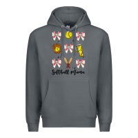 Rock softball coquette bow Premium Hoodie - JahusDesignShop