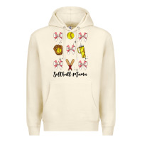 Sandshell softball coquette bow Premium Hoodie - JahusDesignShop