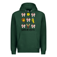 Sports Green softball coquette bow Premium Hoodie - JahusDesignShop