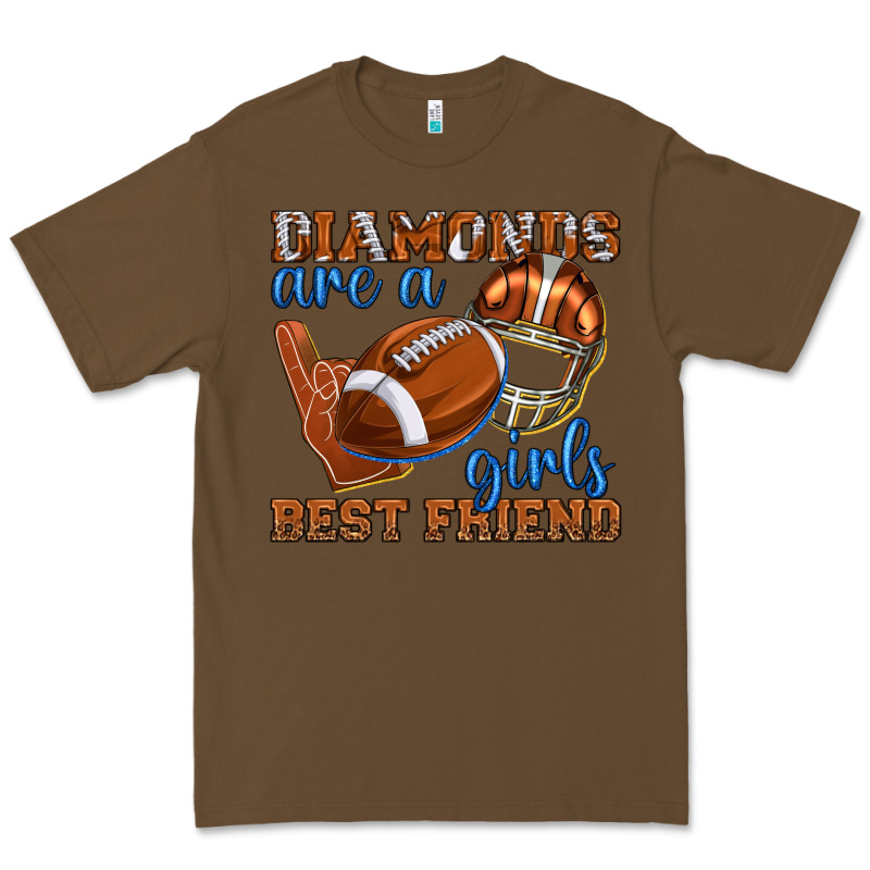 Diamonds Are A Girls Best Friend Football Premium Tee by texasbilliewilder | Teevron