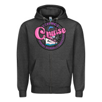 Charcoal Heather friends 2024 cruise Zipper Hoodie - MaliasSmallBusiness