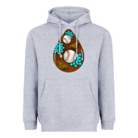 Heather Grey baseball and western roses teardrop  1 Heavyweight Hoodie - BundleAndBundleShop