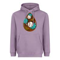 Lavender baseball and western roses teardrop  1 Heavyweight Hoodie - BundleAndBundleShop
