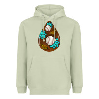 Matcha baseball and western roses teardrop  1 Heavyweight Hoodie - BundleAndBundleShop