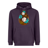 Plum baseball and western roses teardrop  1 Heavyweight Hoodie - BundleAndBundleShop