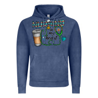 Vintage Denim nursing İn my heart Vintage Hoodie - CowhideDigitalArt
