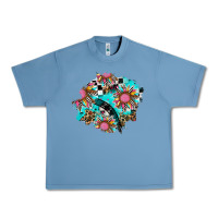 Pebble Blue race sunflower patches Urban Heavy Tee - AdoDesignShop