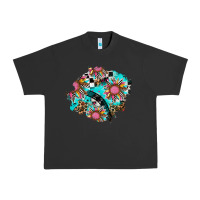 Pigment Black race sunflower patches Urban Heavy Tee - AdoDesignShop