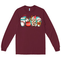 Burgundy baseball coffee cups Long Sleeve Tee - Jasminsmagicworld