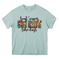 Arona boat waves sun rays lake days Heavy Core Tee - texasbilliewilder