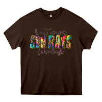 Chocolate Brown boat waves sun rays lake days Heavy Core Tee - texasbilliewilder