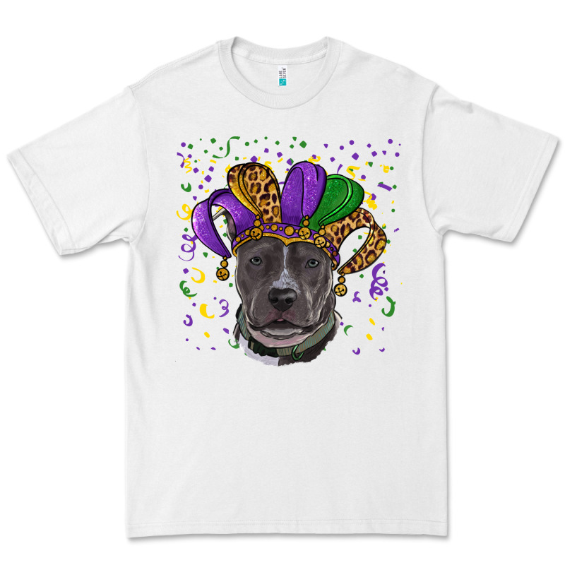Mardi Gras Pitbull With Hat Premium Tee by RanaPortraitStore | Teevron
