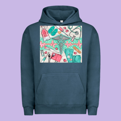 Nurse Medical Equipment Urban Hoodie Designed By Tumblerdesignbyshophia