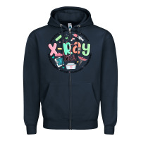 Navy x ray tech Zipper Hoodie - MaliasSmallBusiness