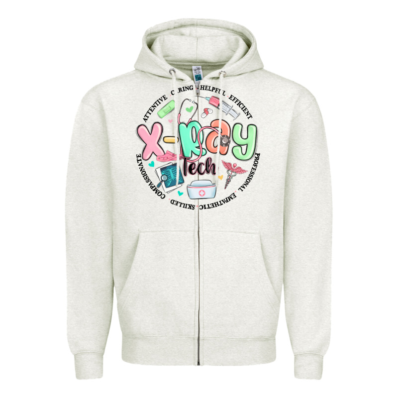 X Ray Tech Zipper Hoodie by MaliasSmallBusiness | Teevron