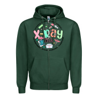 Sports Green x ray tech Zipper Hoodie - MaliasSmallBusiness