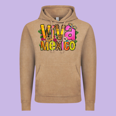 Viva Mexico Long Live Mexico Vintage Hoodie Designed By Fadigitalartstudio