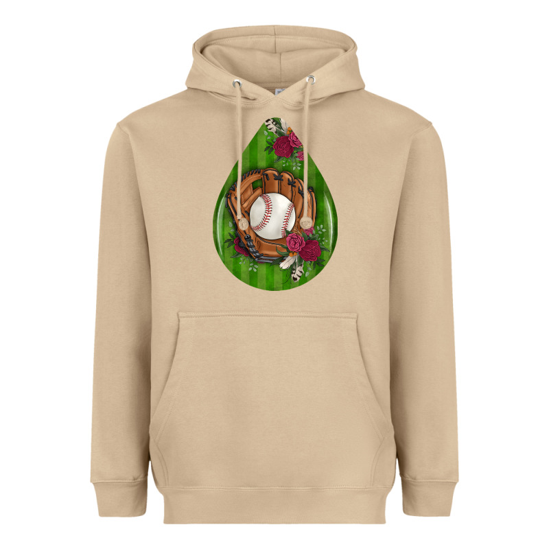 Baseball And Western Roses Teardrop  4 Heavyweight Hoodie by BundleAndBundleShop | Teevron