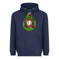 Navy baseball and western roses teardrop  4 Heavyweight Hoodie - BundleAndBundleShop