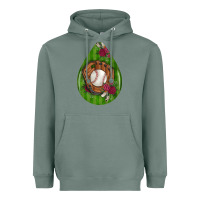 Sage baseball and western roses teardrop  4 Heavyweight Hoodie - BundleAndBundleShop