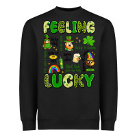 Black feeling lucky Heavyweight Sweatshirt - Artiststas