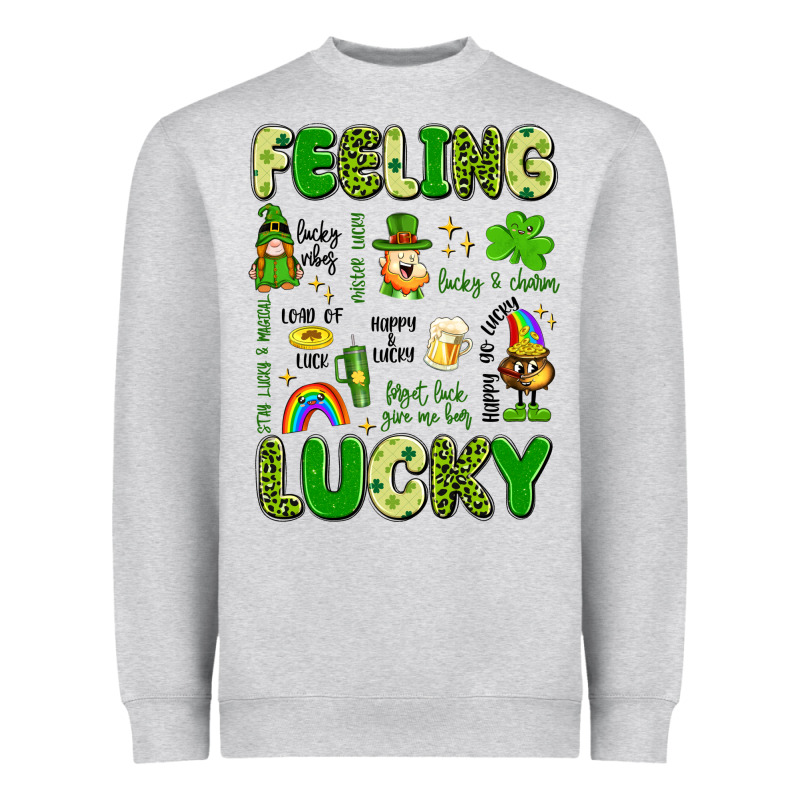 Feeling Lucky Heavyweight Sweatshirt by Artiststas | Teevron