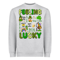 Heather Grey feeling lucky Heavyweight Sweatshirt - Artiststas