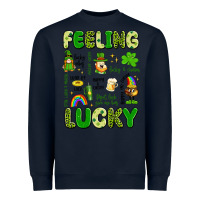 Navy feeling lucky Heavyweight Sweatshirt - Artiststas
