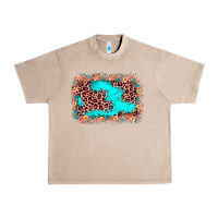 French Oak easter Leopard turquoise background Urban Heavy Tee - JahusDesignShop