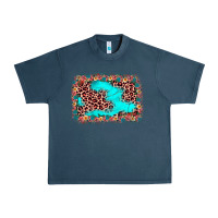 Midnight Navy easter Leopard turquoise background Urban Heavy Tee - JahusDesignShop