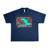 Navy easter Leopard turquoise background Urban Heavy Tee - JahusDesignShop