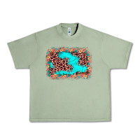 Oil Green easter Leopard turquoise background Urban Heavy Tee - JahusDesignShop