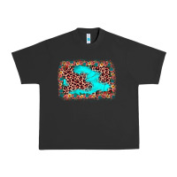 Pigment Black easter Leopard turquoise background Urban Heavy Tee - JahusDesignShop