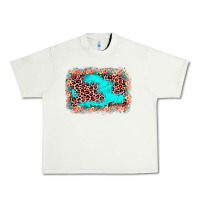 Pistachio easter Leopard turquoise background Urban Heavy Tee - JahusDesignShop