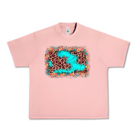 Salmon easter Leopard turquoise background Urban Heavy Tee - JahusDesignShop