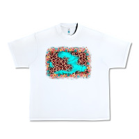 White easter Leopard turquoise background Urban Heavy Tee - JahusDesignShop